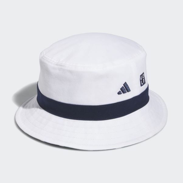 Bob De Golf Réversible à Carreaux Adidas Blanc
