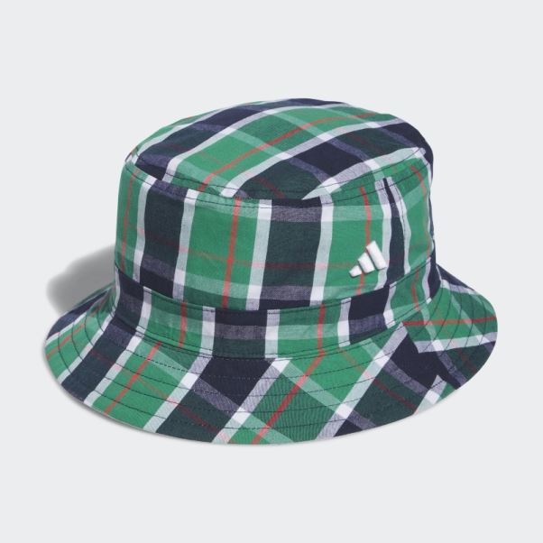 Bob De Golf Réversible à Carreaux Adidas Blanc
