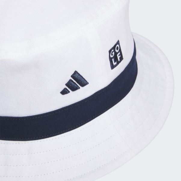 Bob De Golf Réversible à Carreaux Adidas Blanc