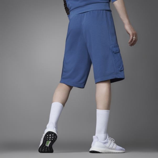 Adidas Short En Molleton Colorblock Acier