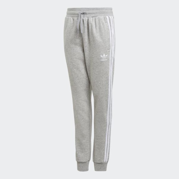 Pantalon 3 Bandes Adidas Gris Moyen