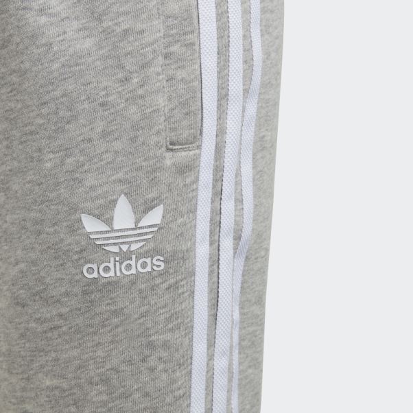 Pantalon 3 Bandes Adidas Gris Moyen