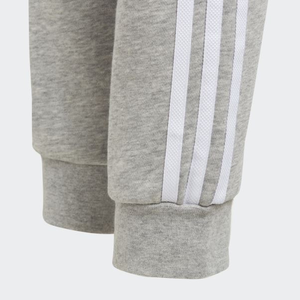Pantalon 3 Bandes Adidas Gris Moyen
