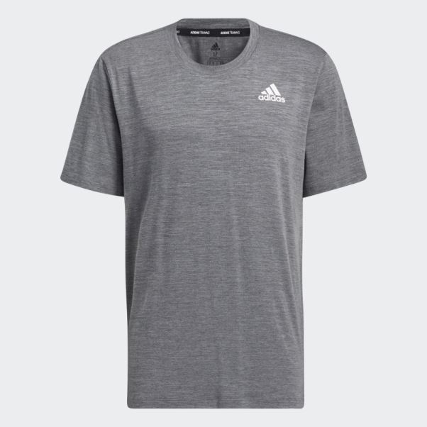 T-shirt Ville Surélevée Adidas Gris Moyen