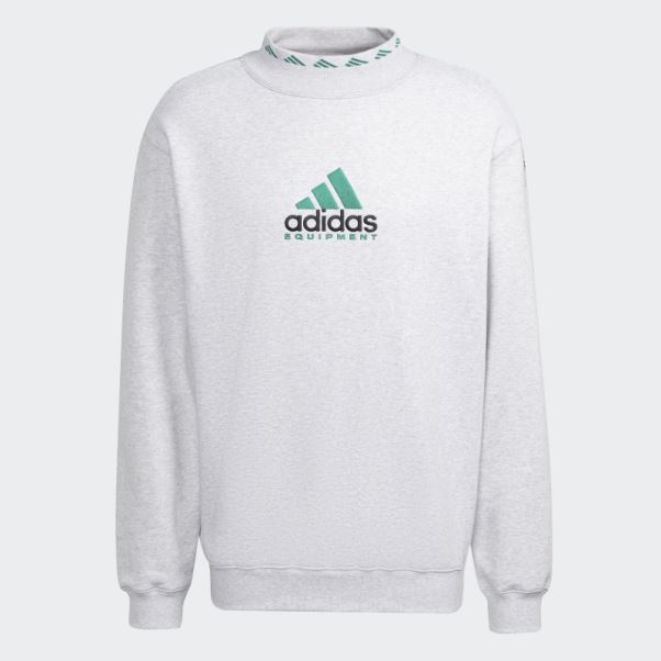 Sweat Ras Du Cou Eqt Archive Gris Clair Chiné Adidas
