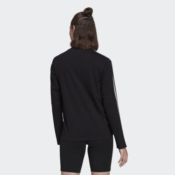 T-shirt Manches Longues Essentials 3-stripes Noir Adidas
