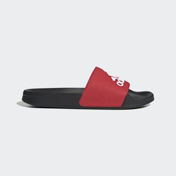 Adilette Toboggans De Douche Adidas écarlate