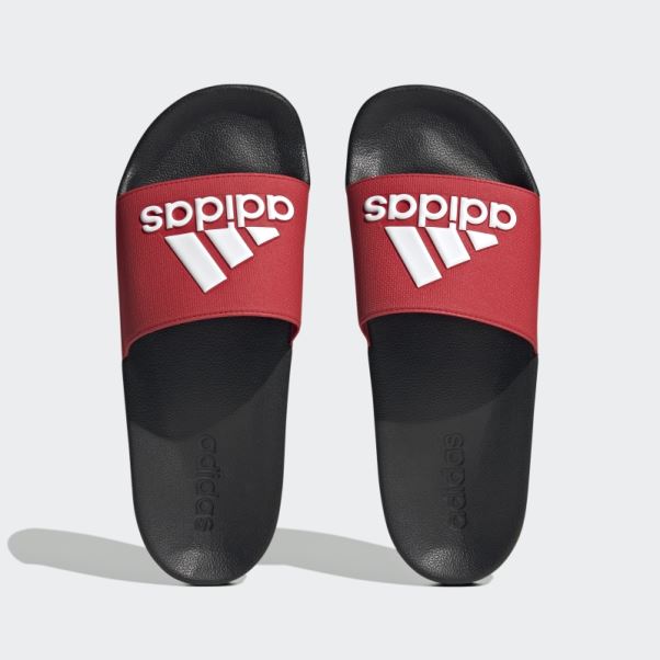 Adilette Toboggans De Douche Adidas écarlate