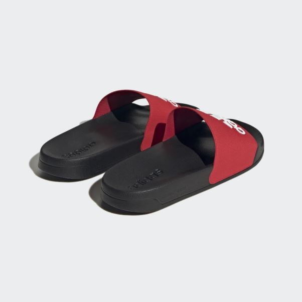 Adilette Toboggans De Douche Adidas écarlate