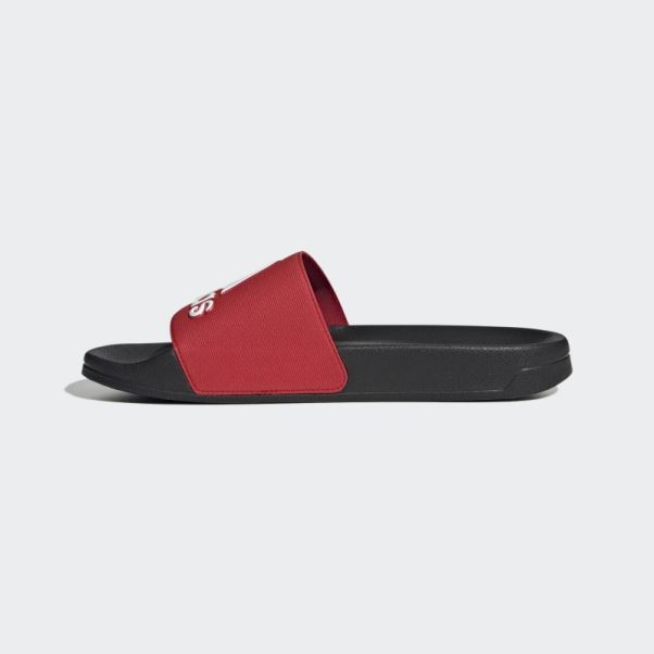 Adilette Toboggans De Douche Adidas écarlate