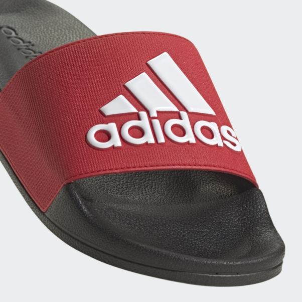 Adilette Toboggans De Douche Adidas écarlate