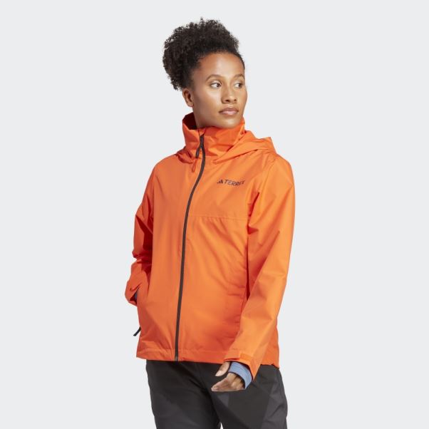 Veste De Pluie 2 Couches Adidas Terrex Multi Rain.rdy Orange