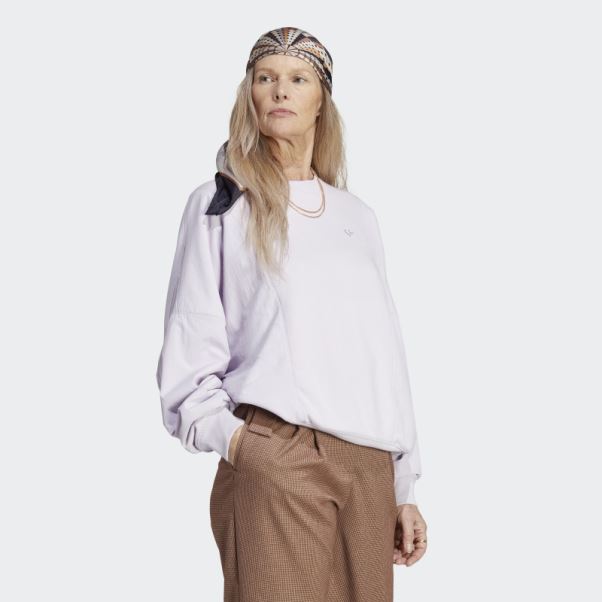 Pull Hybride En Nylon Premium Essentials Adidas Silver Dawn