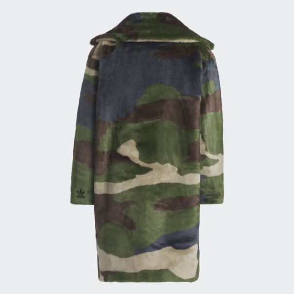 Manteau En Fausse Fourrure à Imprimé Camouflage Adidas