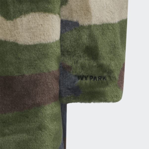 Manteau En Fausse Fourrure à Imprimé Camouflage Adidas