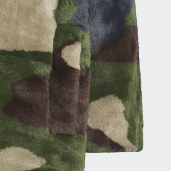 Manteau En Fausse Fourrure à Imprimé Camouflage Adidas