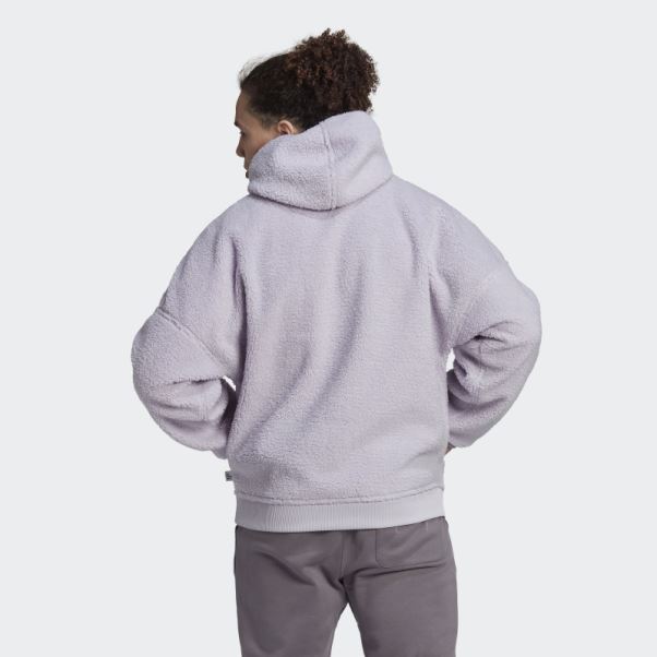 Sweat Adidas Polaire Entièrement Zippé Silver Dawn