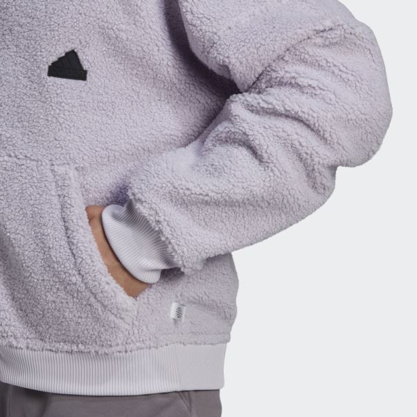 Sweat Adidas Polaire Entièrement Zippé Silver Dawn