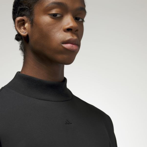 T-shirt De Basket-ball Adidas Noir à Manches Longues