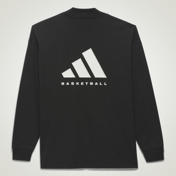 T-shirt à Manches Longues Adidas Basketball Noir Mode