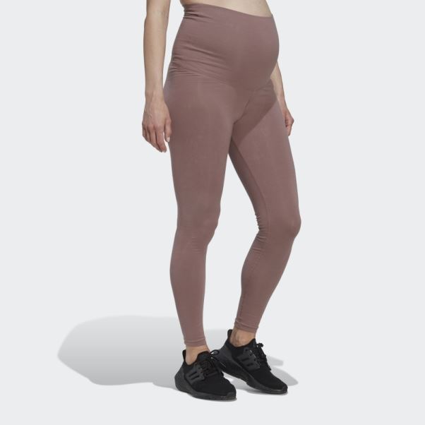 Leggings En Coton Essentials (maternité) Adidas Violet
