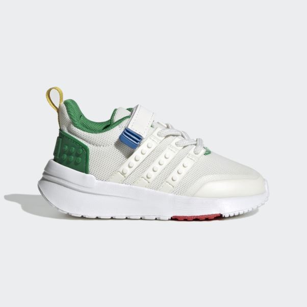 Blanc Adidas X Lego Racer Tr21 élastique Dentelle Et Top Strap Chaussures Mode