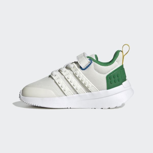 Blanc Adidas X Lego Racer Tr21 élastique Dentelle Et Top Strap Chaussures Mode