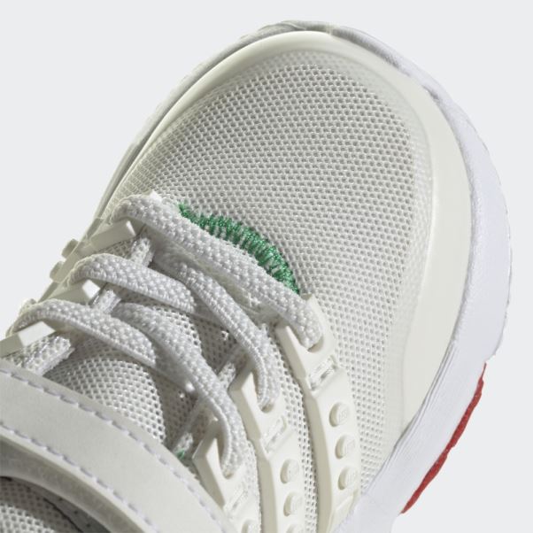 Blanc Adidas X Lego Racer Tr21 élastique Dentelle Et Top Strap Chaussures Mode