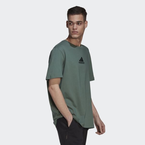 T-shirt Graphique Vert Oxyde Nature Adidas