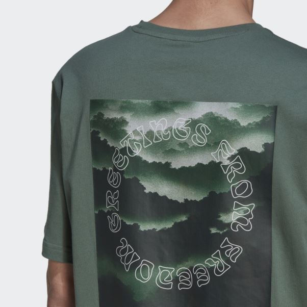 T-shirt Graphique Vert Oxyde Nature Adidas