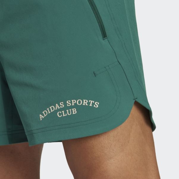 Adidas Sports Club Short Graphique Vert