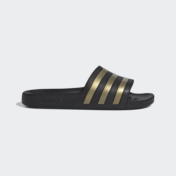 Adidas Adilette Aqua Glisse Or Métallique