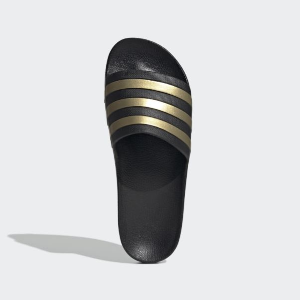 Adidas Adilette Aqua Glisse Or Métallique