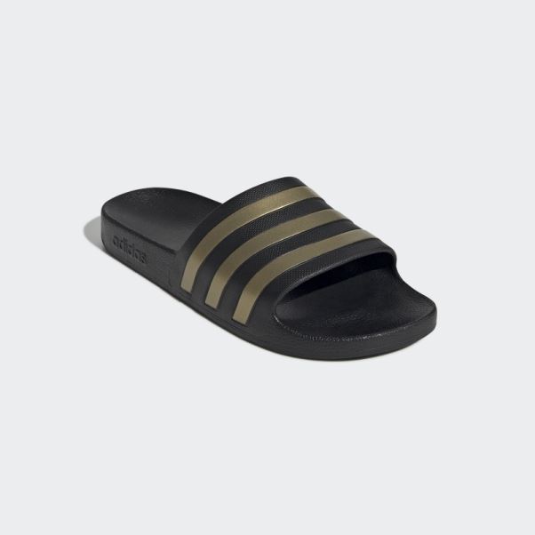 Adidas Adilette Aqua Glisse Or Métallique