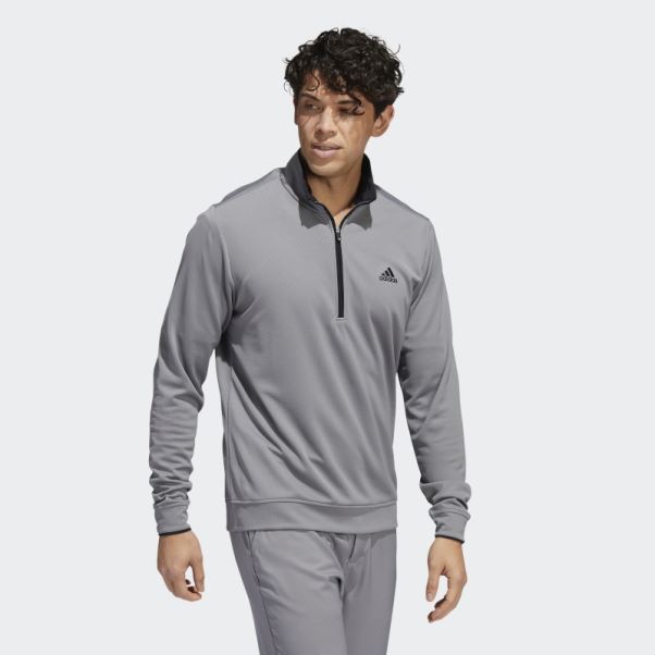 Sweat Adidas Gris Quart Zip