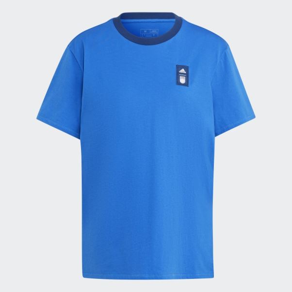 T-shirt Bleu Italie Adidas