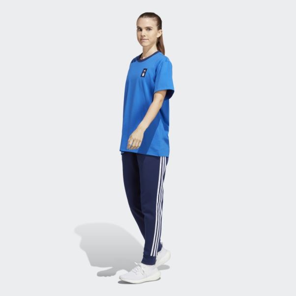 T-shirt Bleu Italie Adidas