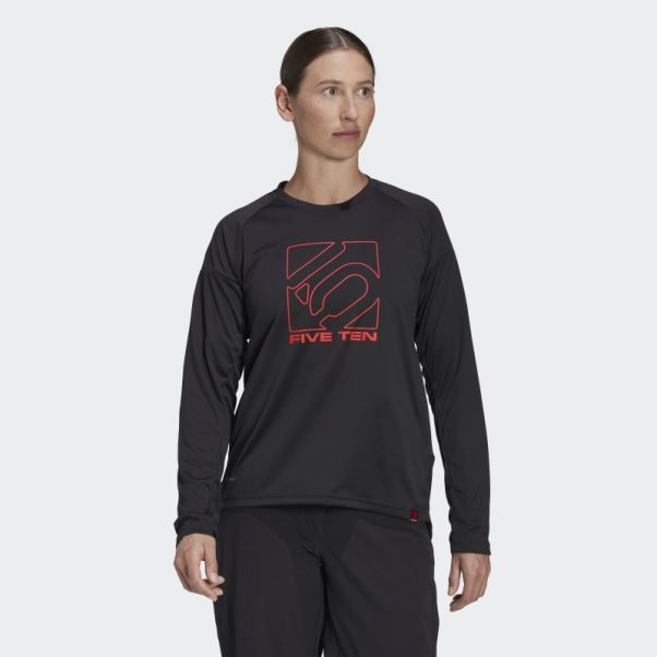 Maillot Adidas Cinq Dix Manches Longues Noir