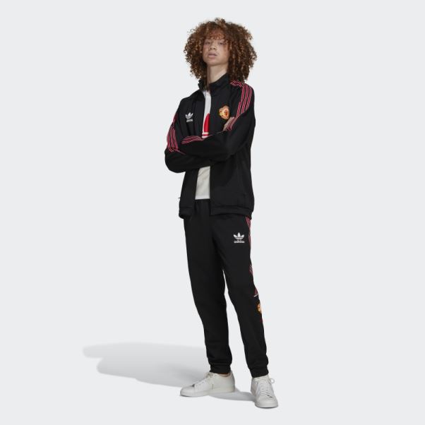 Manchester United Bas De Survêtement Noir Adidas