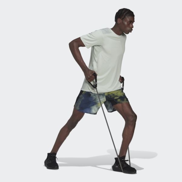 Adidas Multicolore D4t Hiit Short D'entraînement Imprimé Sur L'ensemble