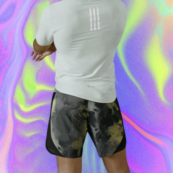 Adidas Multicolore D4t Hiit Short D'entraînement Imprimé Sur L'ensemble