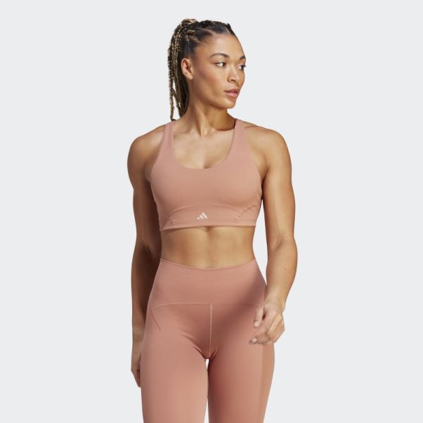 Soutien-gorge à Maintien Moyen Coreflow Luxe Studio Terre Battue Adidas