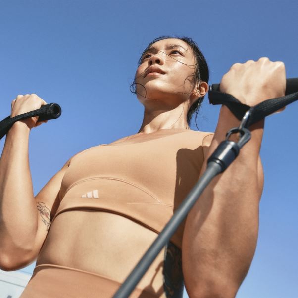 Soutien-gorge à Maintien Moyen Coreflow Luxe Studio Terre Battue Adidas