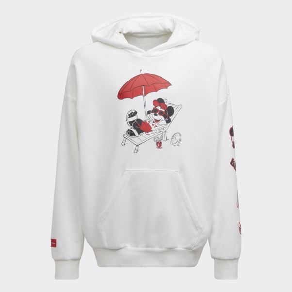 Sweat à Capuche Adidas Mickey Et Ses Amis Disney Blanc