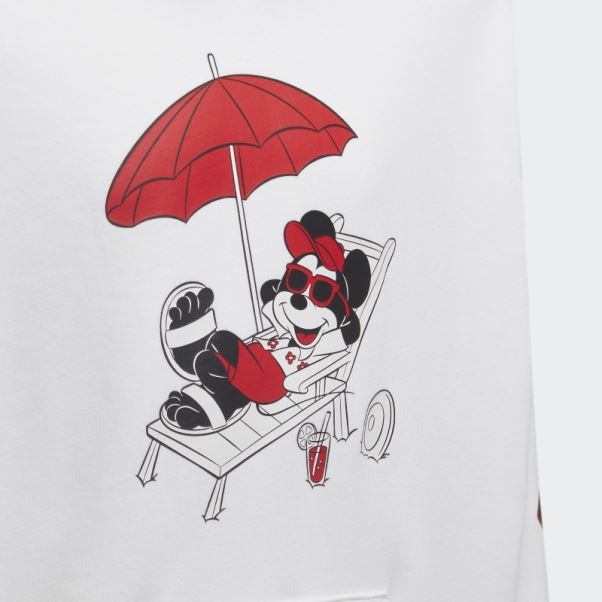 Sweat à Capuche Adidas Mickey Et Ses Amis Disney Blanc