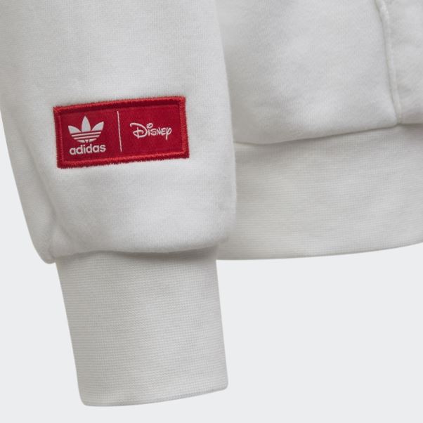 Sweat à Capuche Adidas Mickey Et Ses Amis Disney Blanc