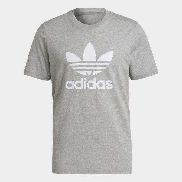 Tee Shirt Adicolor Classics Trefoil Gris Moyen Adidas