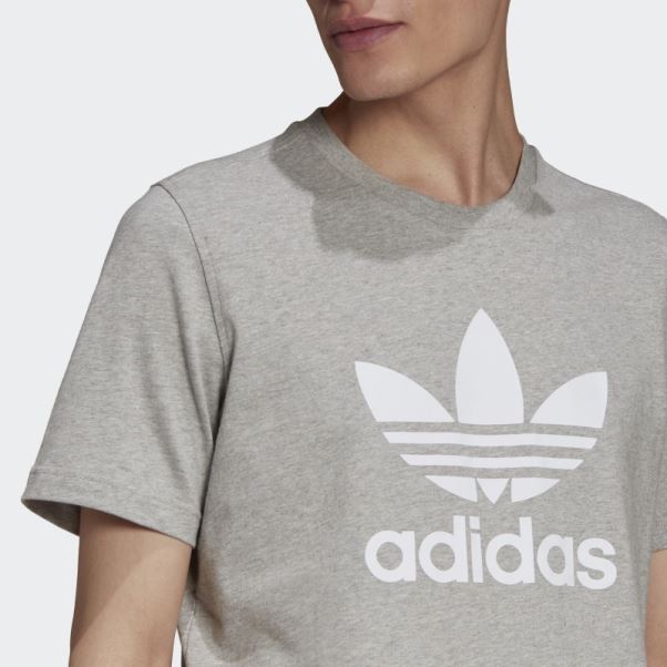 Tee Shirt Trèfle Adidas Adicolor Classics Gris Moyen
