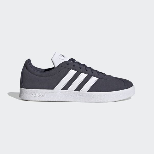 Chaussures Vl Court 2.0 En Daim Bleu Marine Adidas