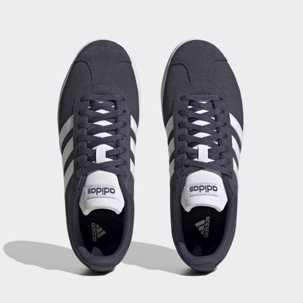Chaussures Vl Court 2.0 En Daim Bleu Marine Adidas